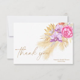 Boho pampasgras - Vrijgezellenfeest dank u Bedankkaart