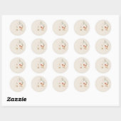 Boho Pampass gras Bloemen bruiloft Ronde Sticker (Vel)