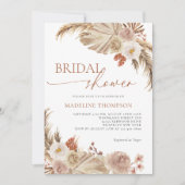 Boho Pampass Grass Modern Script Vrijgezellenfeest Kaart (Voorkant)