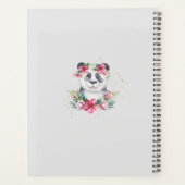 Boho Panda Beer Baby Shower Planner Bloemen (Achterkant)