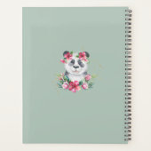 Boho Panda Beer Baby shower Planner Flowers (Achterkant)