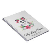 Boho Panda Beer Baby shower Planner Flowers Notitieboek (Rechterzijde)