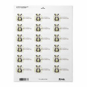 Boho Panda gepersonaliseerd boek behoort tot Etiket (Full Sheet)