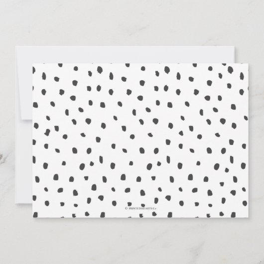 Boho Panda Verjaardag Uitnodigingen - Meisje (Achterkant)