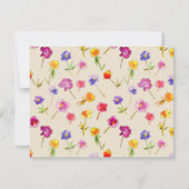 Boho Pansies Whimsical Hand-geïllustreerde Wildflo Bedankkaart (Voorkant)