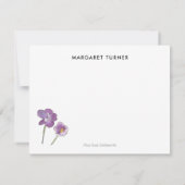 Boho Pansies Whimsical Hand-geïllustreerde Wildflo Bedankkaart (Achterkant)