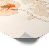Boho Papavers Ethische Bloemen Poster (Hoek)