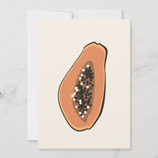 Boho Papaya Fruit Illustration Summer Print (Voorkant)
