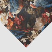 Boho papegaaien in rood wit en blauw Levendig Tissuepapier (Detail)