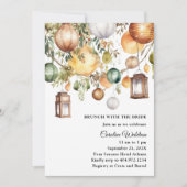Boho papieren lantaarns bruids brunch uitnodiging (Voorkant)