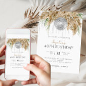 Boho Papmas Grass Disco Ball Alle Leeftijd Verjaar Kaart