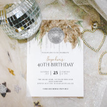 Boho Papmas Grass Disco Ball Alle Leeftijd Verjaar