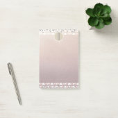 Boho Parel Glans Glam Kraft Landelijke Monogram Post-it® Notes (Kantoor)