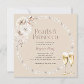 Boho Parels Bruids Douche Uitnodiging (Voorkant)
