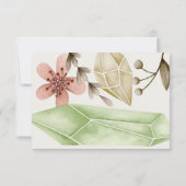 Boho Pareltjes Crystal waterverf tiener verjaarda Bedankkaart (Achterkant)