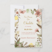 Boho Pareltjes  Crystals blije verjaardag Kaart (Voorkant)