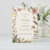 Boho Pareltjes  Crystals blije verjaardag Kaart (Staand voorkant)