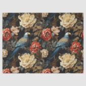 Boho Parrot Bloemen Decoupage Victoriaans Tissuepapier (Voorkant)