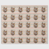 Boho Pasen gepersonaliseerde foto en naam Cadeaupapier (Vlak)