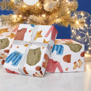 Boho pasgeboren baby kleding Baby shower Cadeaupapier