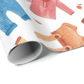 Boho pasgeboren baby kleding Baby shower Cadeaupapier (Rol Hoek)