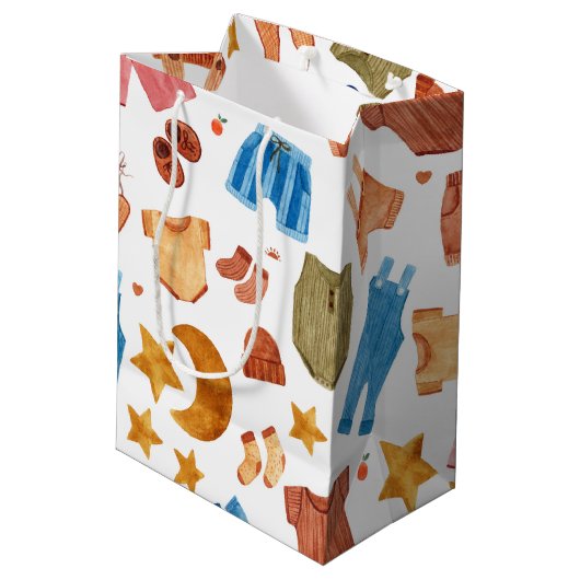 Boho pasgeboren babykleding medium cadeauzakje (Achterkant Gekanteld)