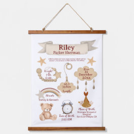 BOHO Pasgeboren Geboortestatistieken Geslacht Neut Hangend Wandkleed