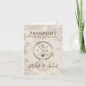 Boho Paspoort Bestemming Cruise Bruiloft (Voorkant)