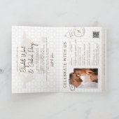 Boho Paspoort Bestemming QR Code Bruiloft (Binnen)