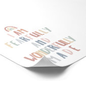 Boho pastel angstaanjagend heerlijk gemaakte print (Hoek)