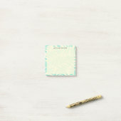 Boho pastel blauw palmblad Kantoor Post-it® Notes (Op bureau)