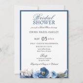 Boho pastel blauw Vrijgezellenfeest Kaart (Voorkant)