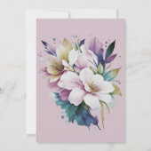 Boho Pastel Bloemen 45e Verjaardag Uitnodiging (Achterkant)