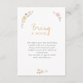 Boho Pastel bloemen Kalligrafie Baby shower Informatiekaartje