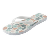 Boho pastel bloemen teenslippers (Schuin)