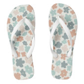 Boho pastel bloemen teenslippers (Voetbed)