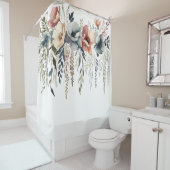 Boho Pastel Bloemencascade Douchegordijn (In situ)