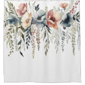 Boho Pastel Bloemencascade Douchegordijn (Voorkant)