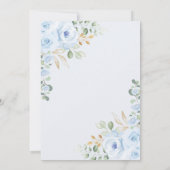 Boho Pastel Blue Flower Vrijgezellenfeest Tea Part Kaart (Achterkant)