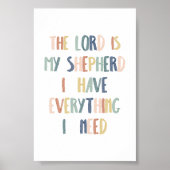 Boho pastel De heer is mijn herder poster (Voorkant)