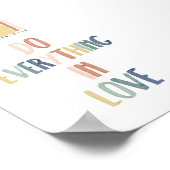 Boho pastel Doe alles met liefde poster (Hoek)