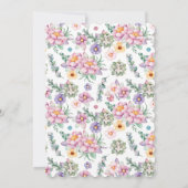 Boho Pastel Eenhoorn Verjaardagsfeestje Uitnodigin Kaart (Achterkant)