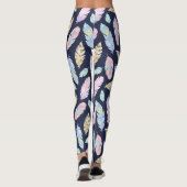 Boho Pastel Feathers Leggings (Achterkant)
