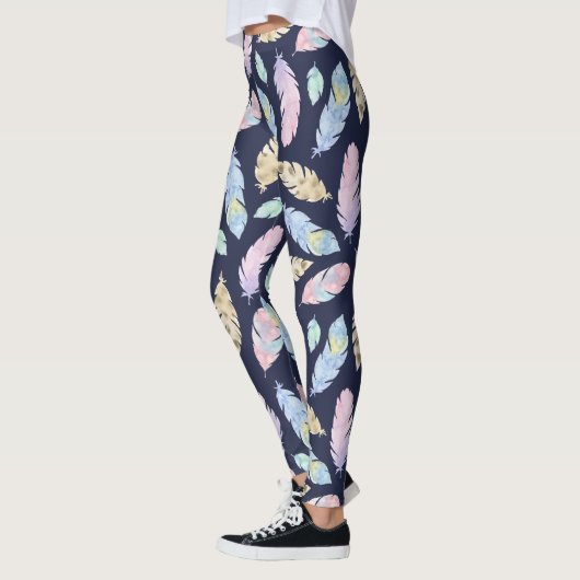 Boho Pastel Feathers Leggings (Links)