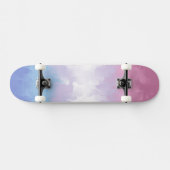 Boho Pastel Fluffy Abstract Bigender Pride Flag Persoonlijk Skateboard (Horizontaal)
