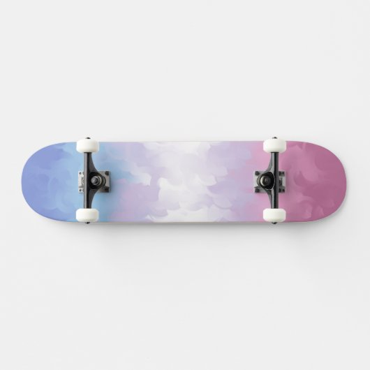 Boho Pastel Fluffy Abstract Bigender Pride Flag Persoonlijk Skateboard (Horizontaal)