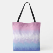 Boho Pastel Fluffy Abstract Bigender Pride Flag Tote Bag (Achterkant)