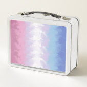 Boho Pastel Fluffy Abstract Bigender Pride Vlag (Achterkant)