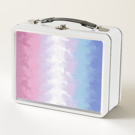 Boho Pastel Fluffy Abstract Bigender Pride Vlag (Voorkant)
