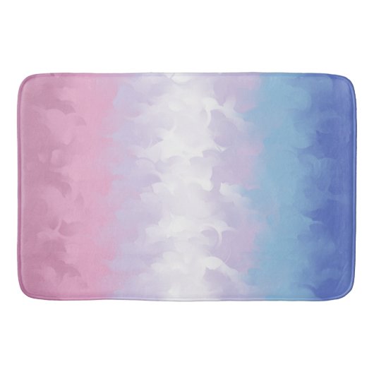 Boho Pastel Fluffy Abstract Bigender Pride Vlag Badmat (Voorkant)